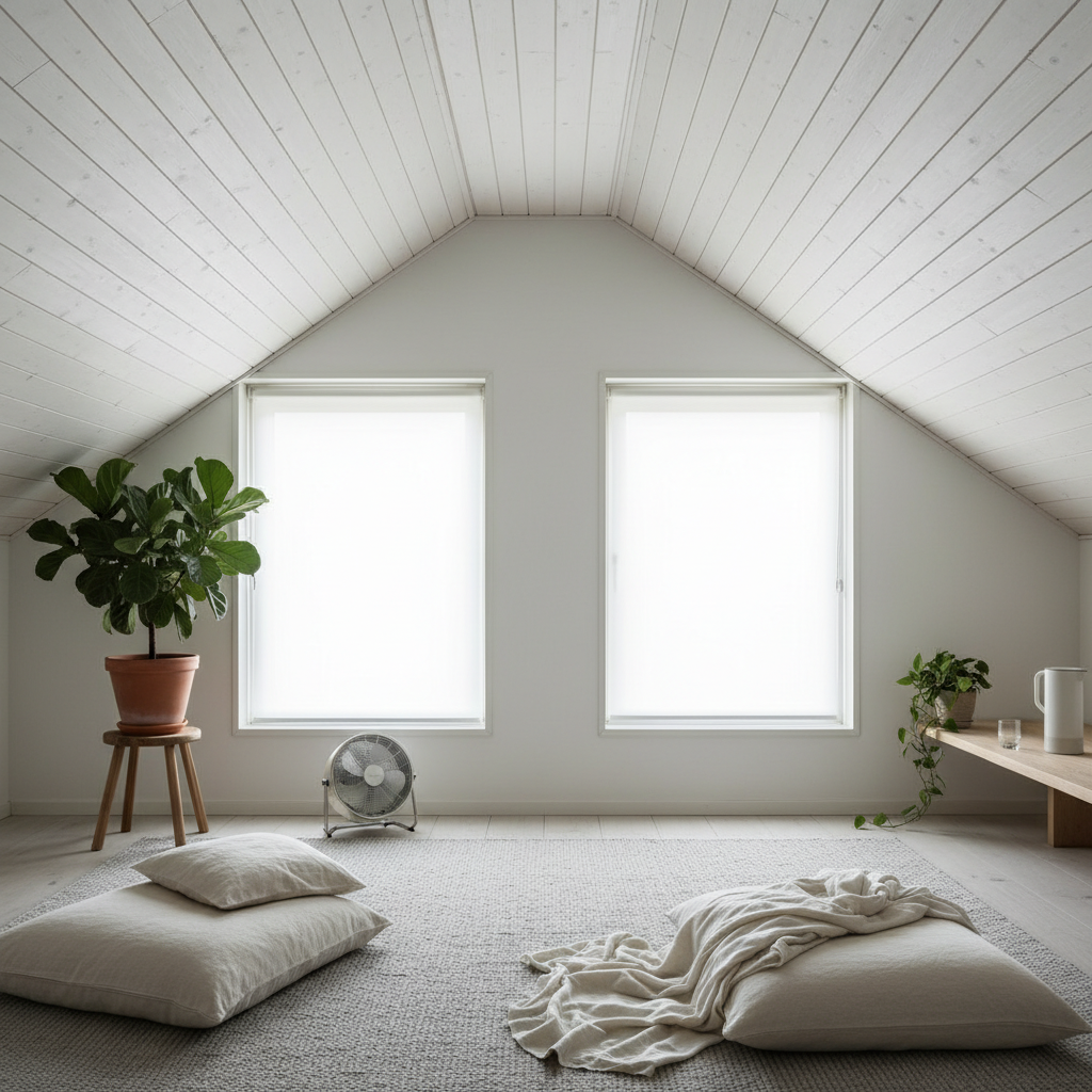 Kako ohladiti mansardo brez dragih posegov in prenove